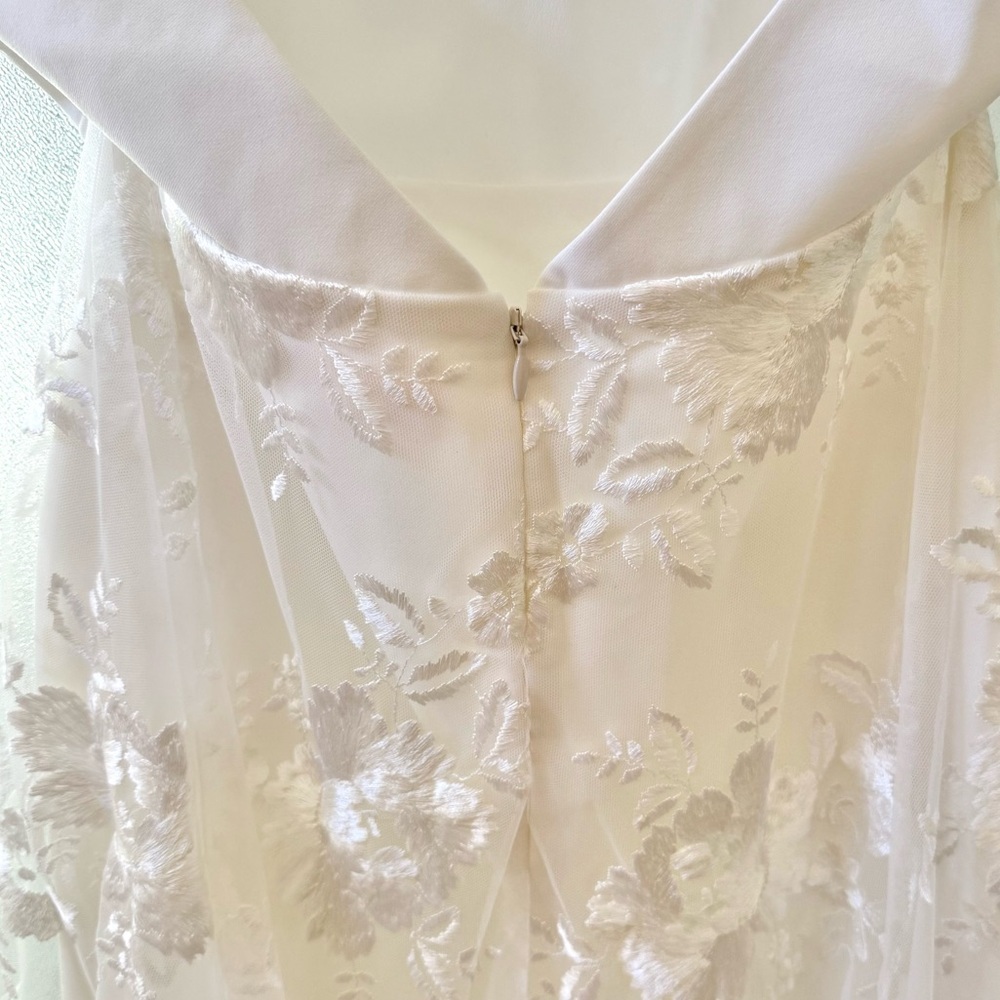 RIME ARODAKY Halcyon Tulle High Low Bridal Dress White Sz S - Picture 4 of 7